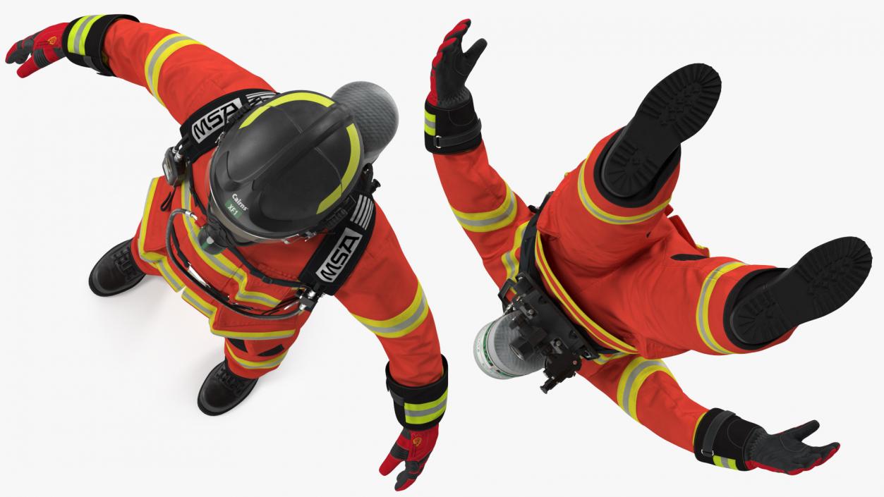 3D Firefighter Fully Equipped