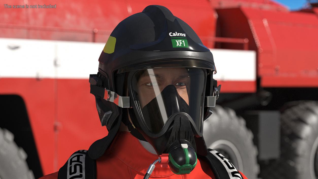 3D Firefighter Fully Equipped