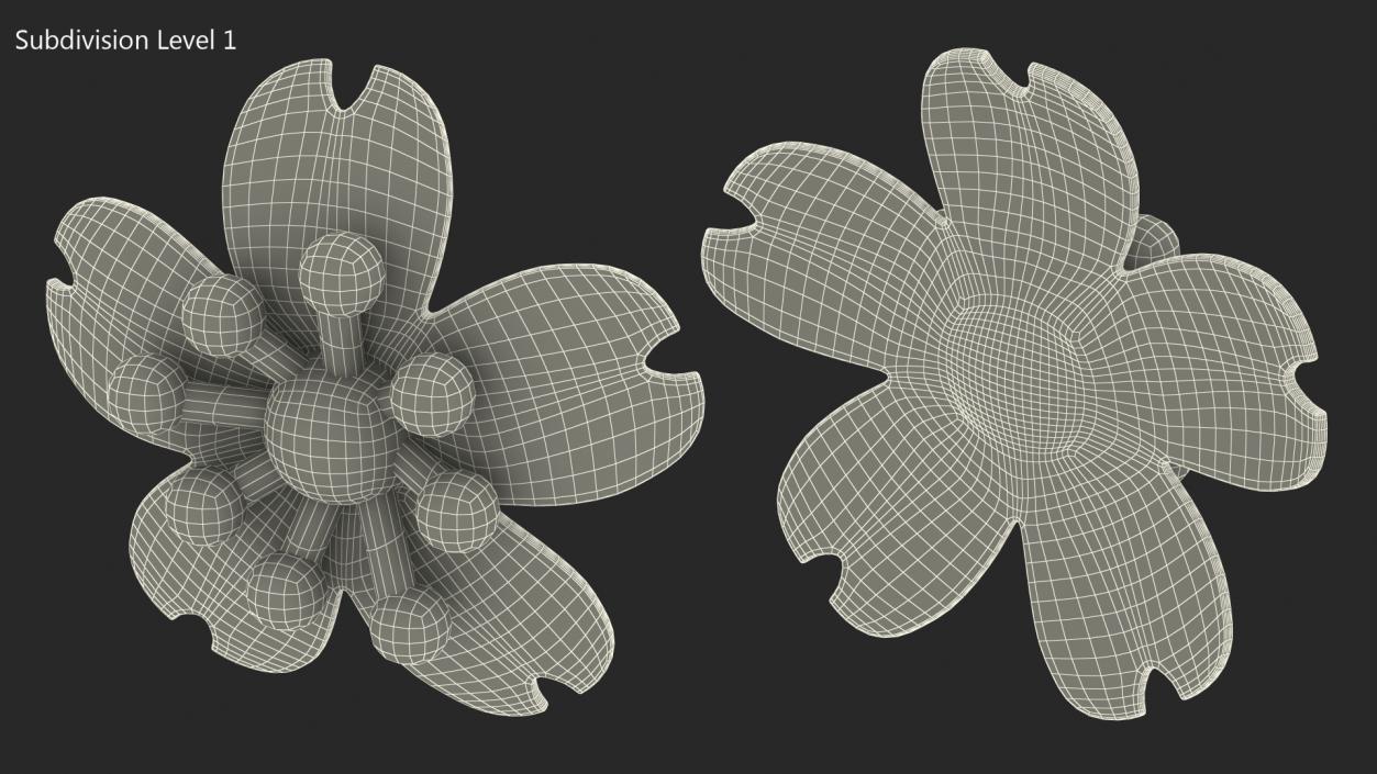 3D model Cherry Blossom Emoji