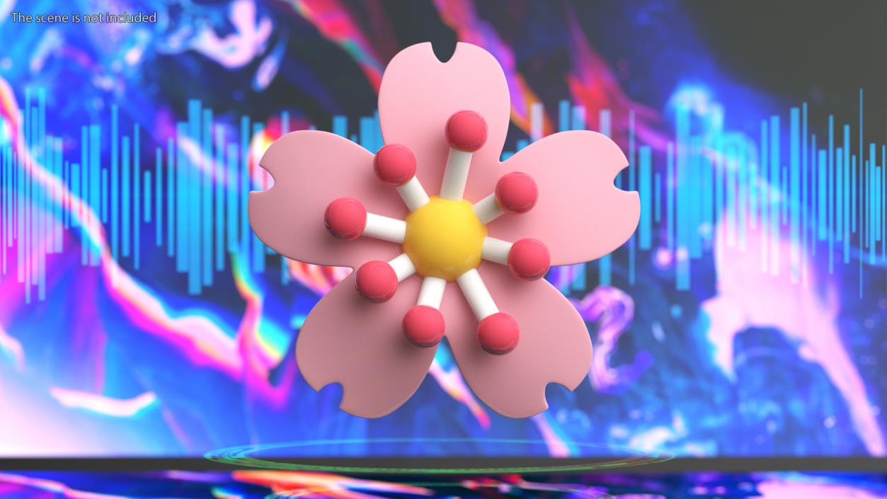 3D model Cherry Blossom Emoji