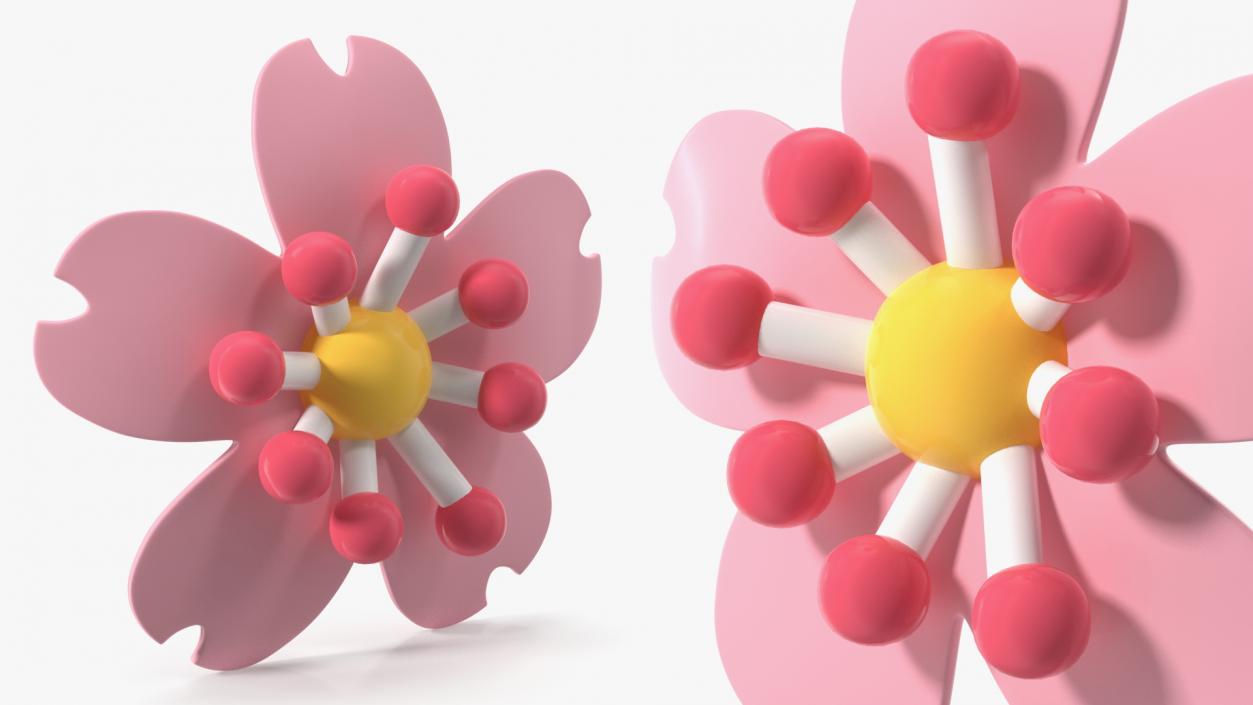 3D model Cherry Blossom Emoji