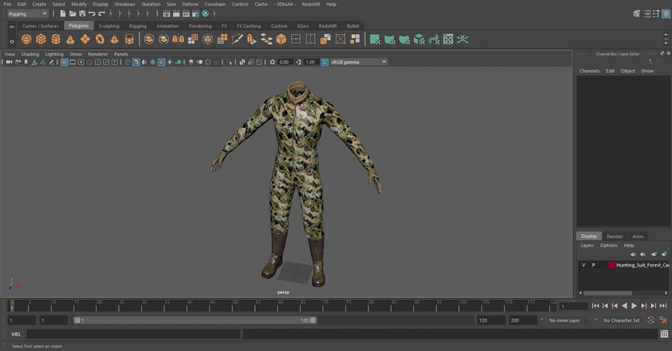 Hunting Suit Forest Camo 3D model