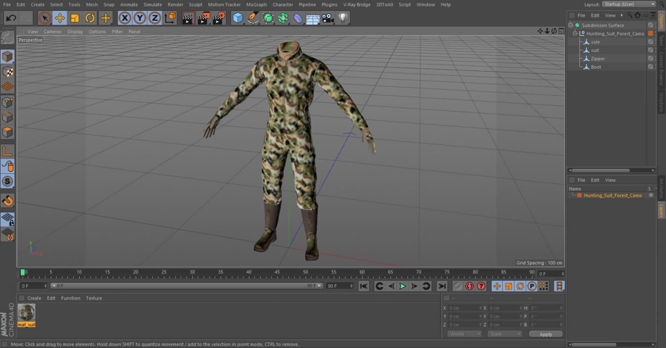 Hunting Suit Forest Camo 3D model