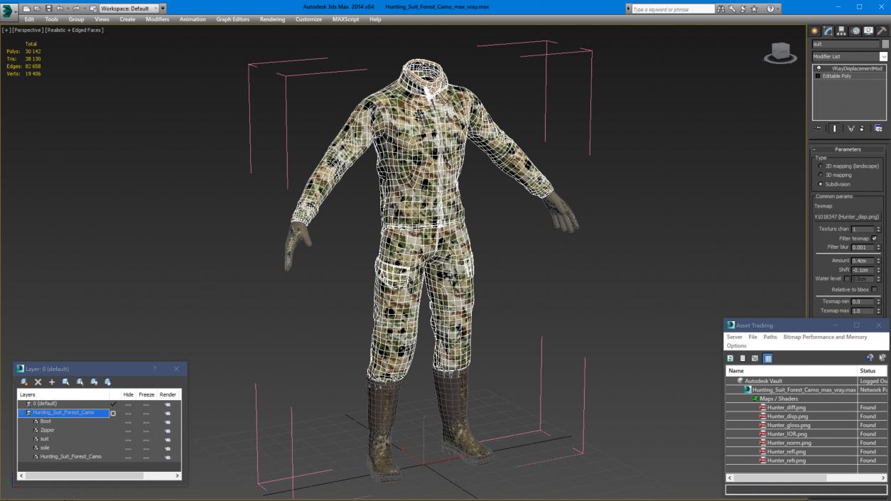 Hunting Suit Forest Camo 3D model