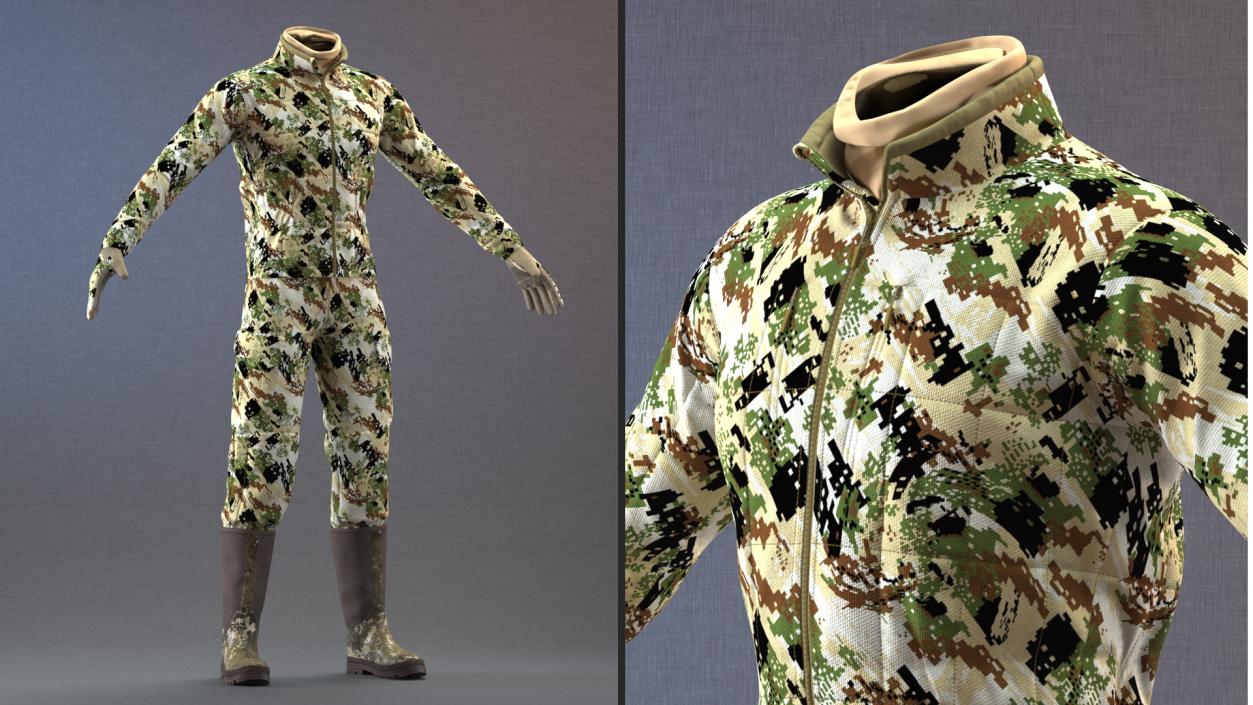 Hunting Suit Forest Camo 3D model