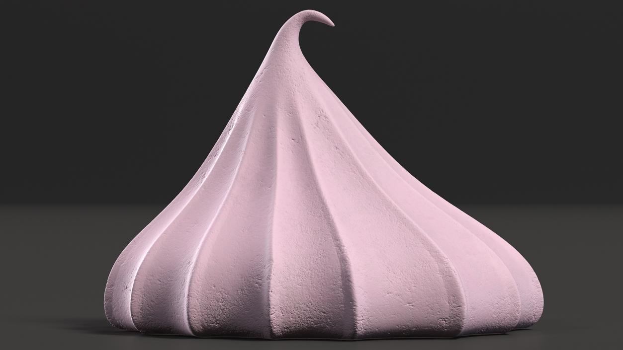 3D model Mini Meringue Cone Cookie Pink