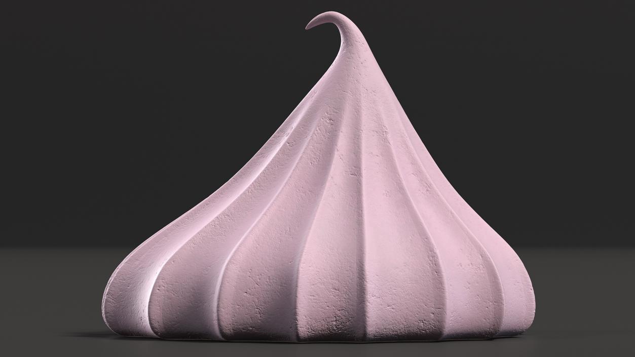 3D model Mini Meringue Cone Cookie Pink