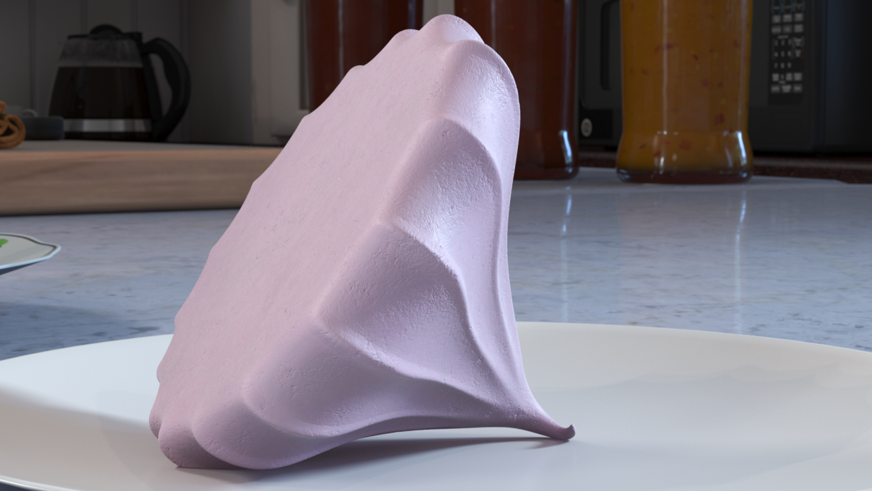 3D model Mini Meringue Cone Cookie Pink