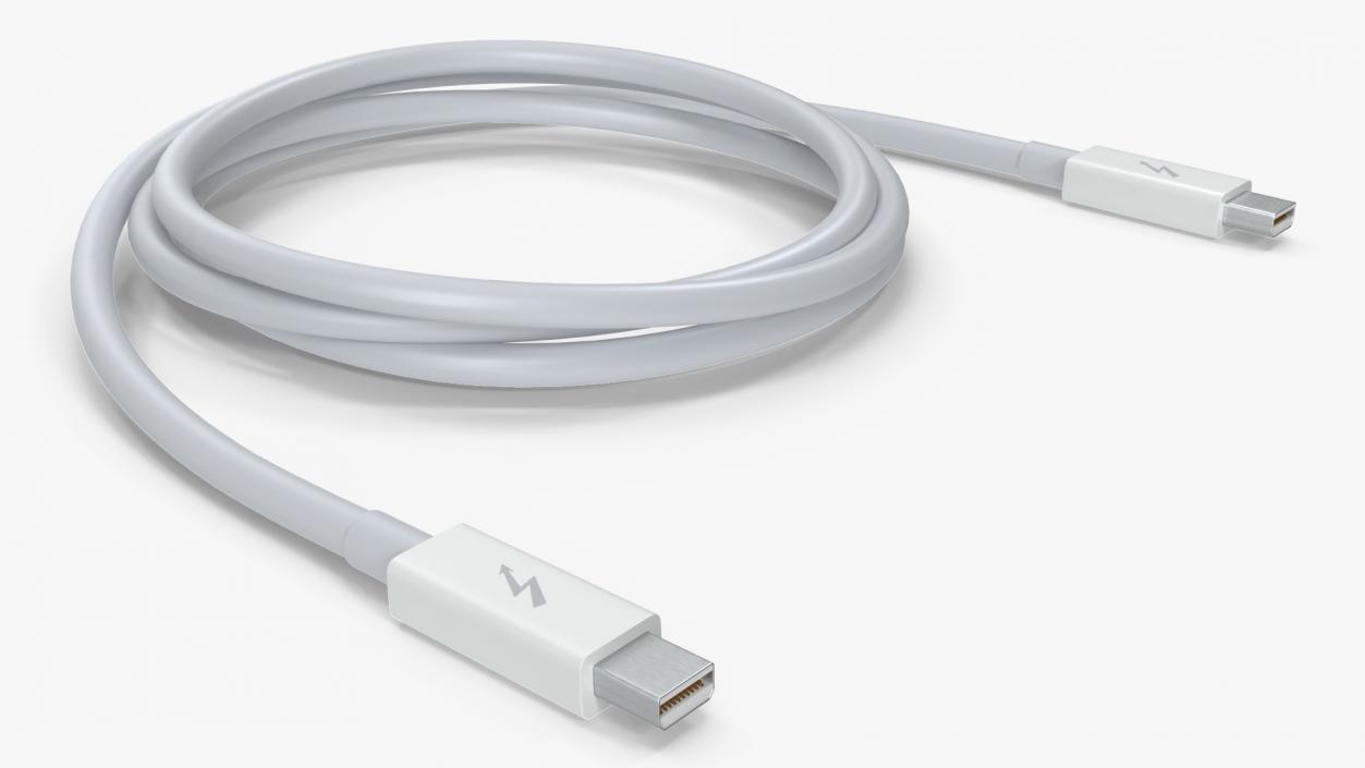 Apple Thunderbolt Cable White 3D model