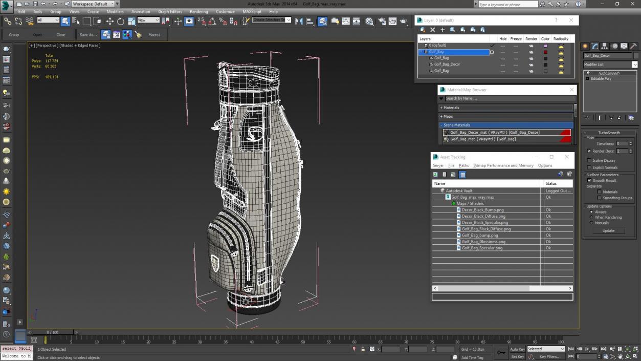 3D model Golf Bag 3