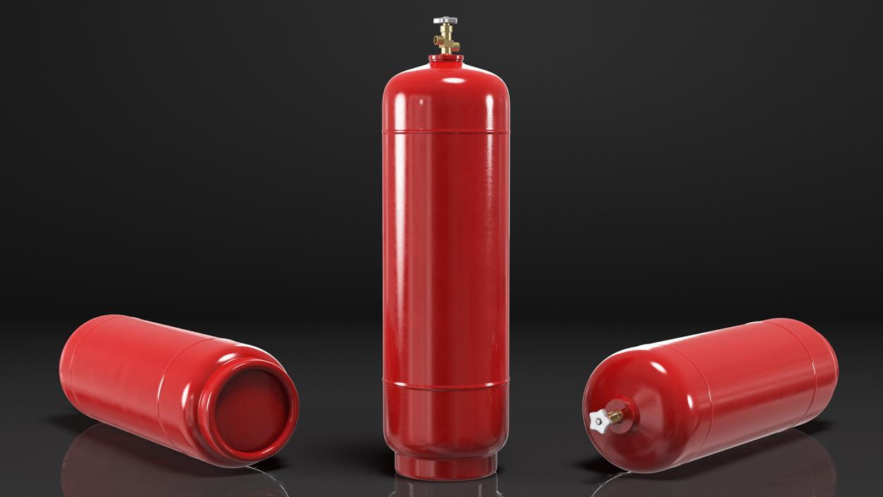 Acetylene Gas Cylinder 3D