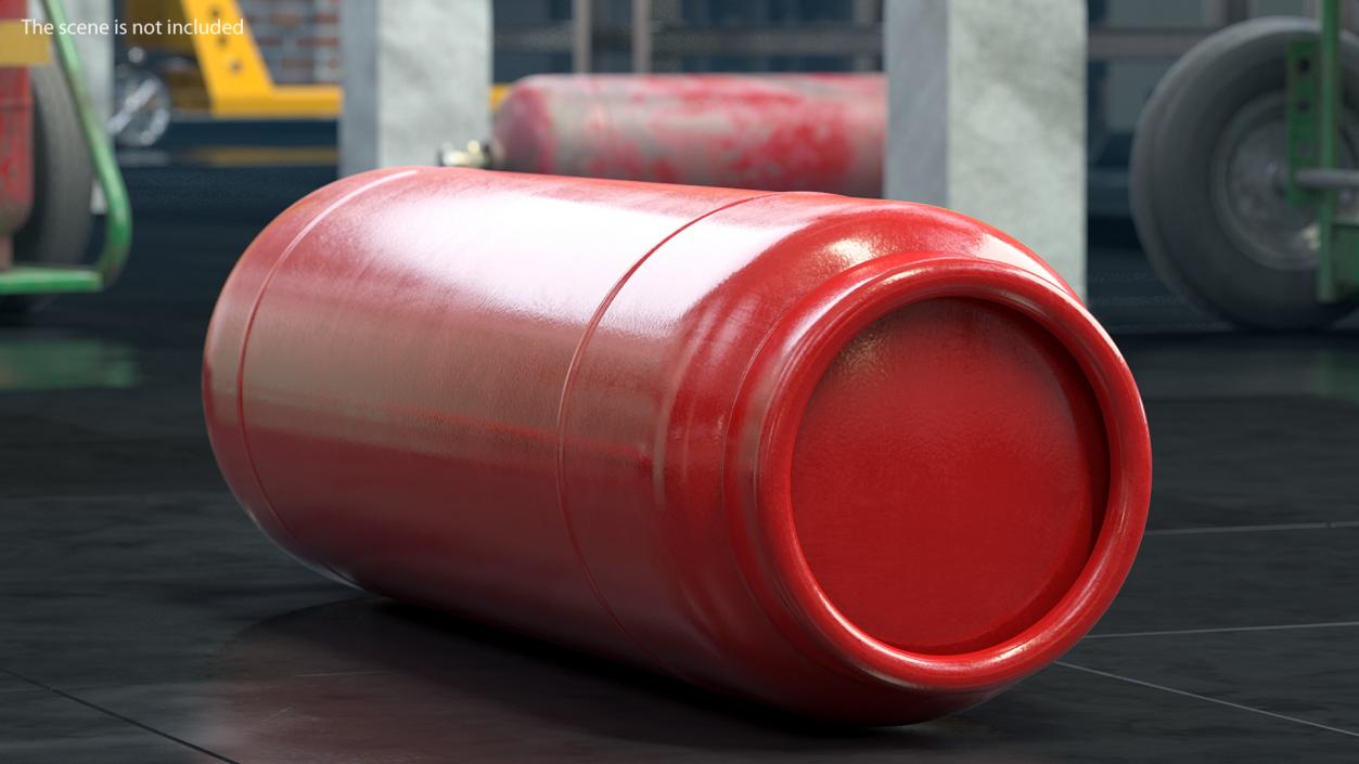 Acetylene Gas Cylinder 3D