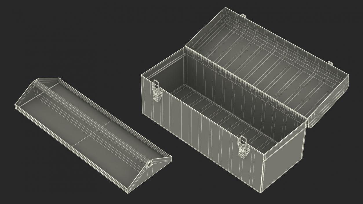 Metal Toolbox Red 3D