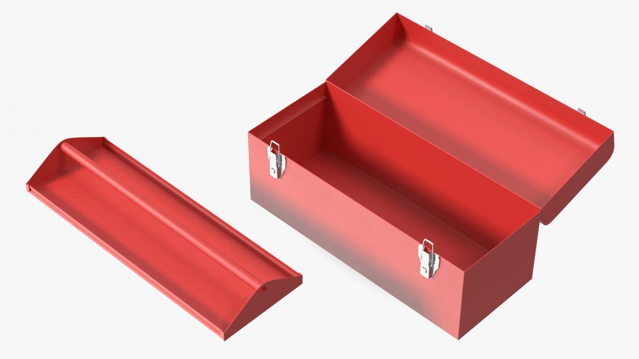 Metal Toolbox Red 3D