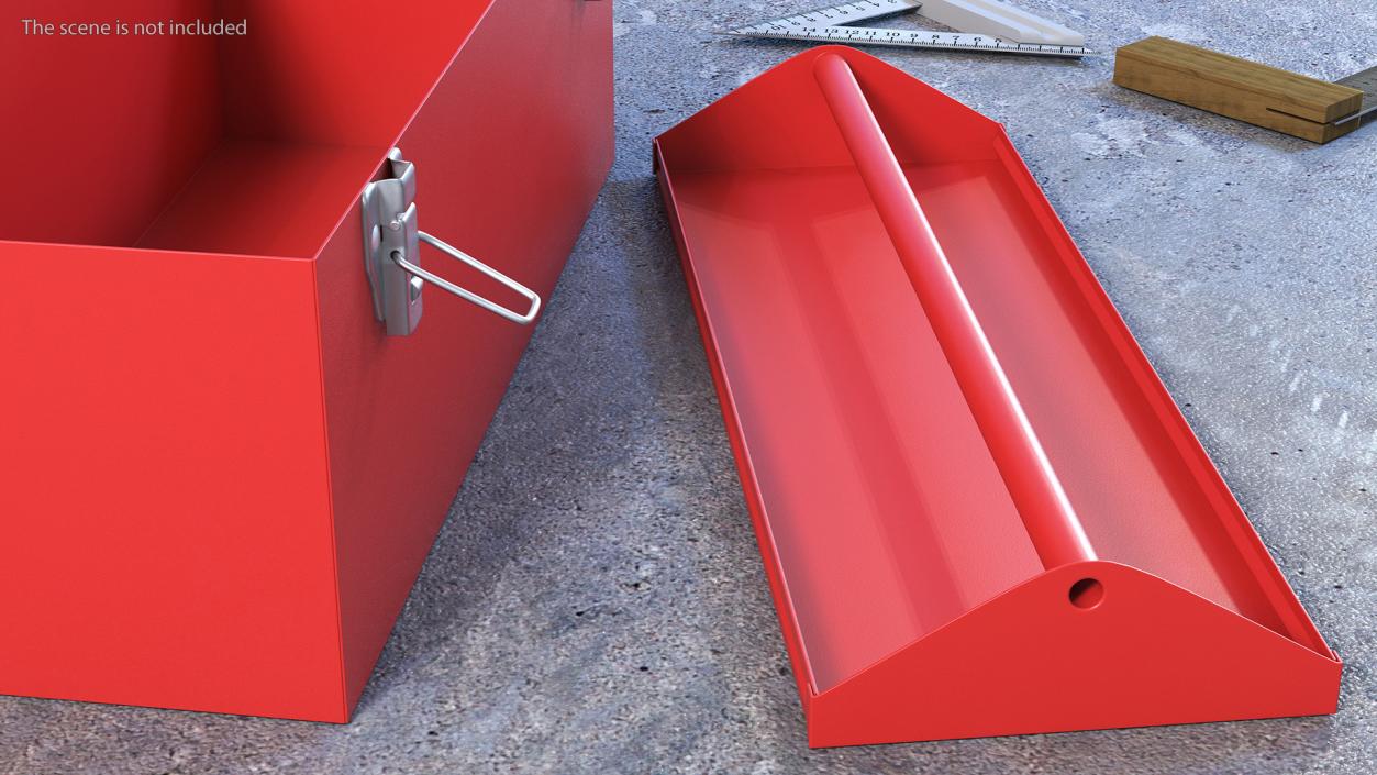 Metal Toolbox Red 3D