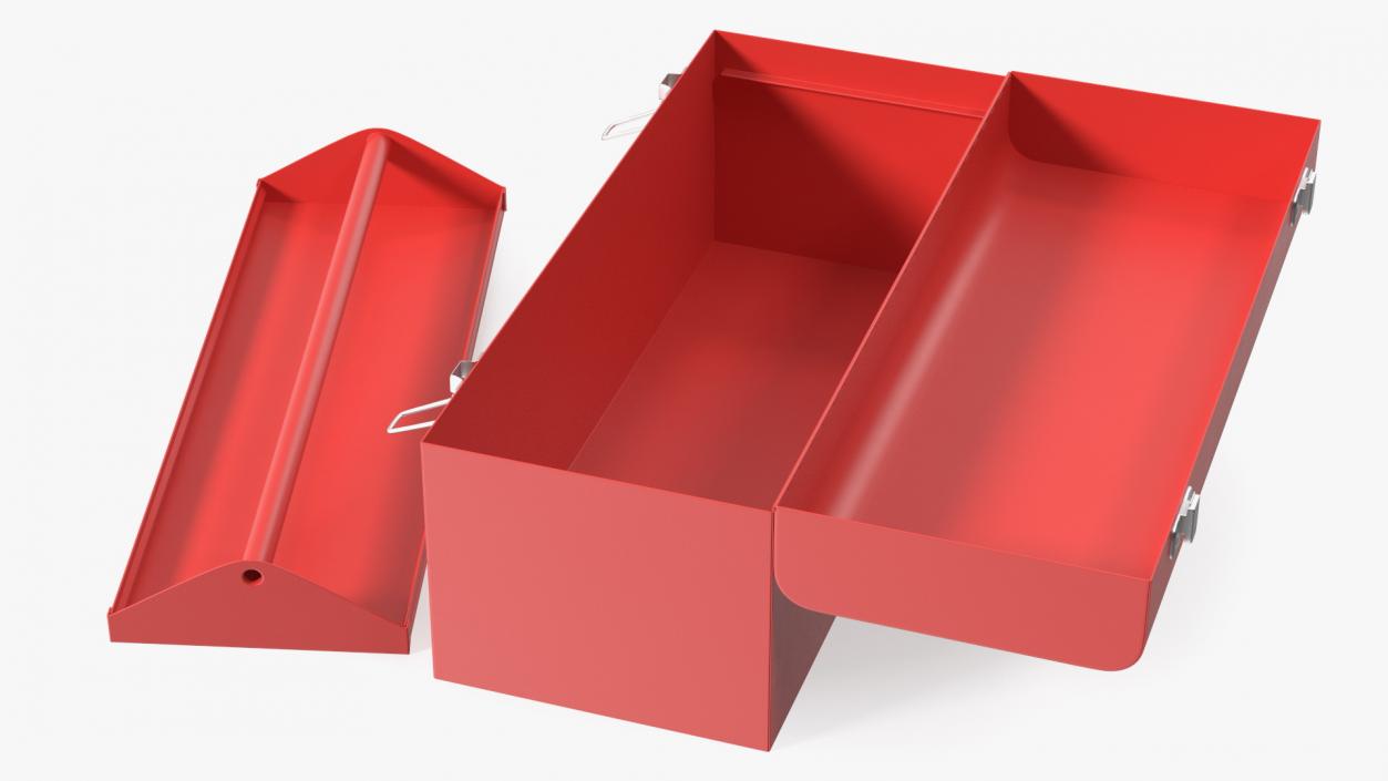 Metal Toolbox Red 3D