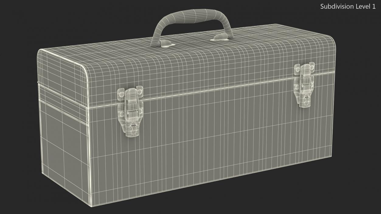 Metal Toolbox Red 3D