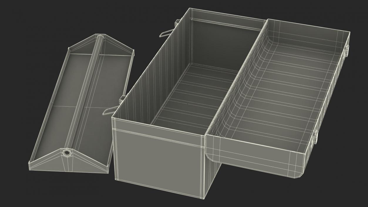 Metal Toolbox Red 3D