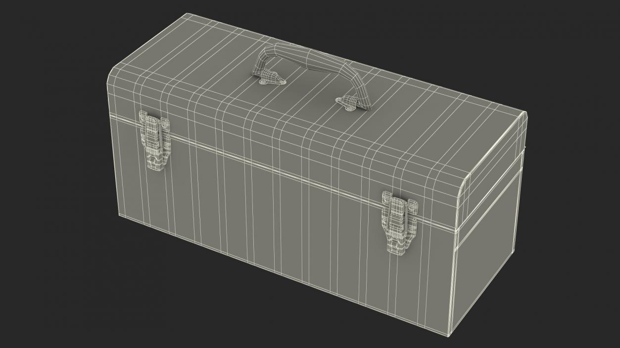 Metal Toolbox Red 3D