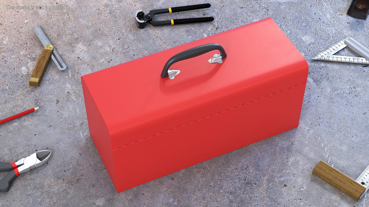 Metal Toolbox Red 3D