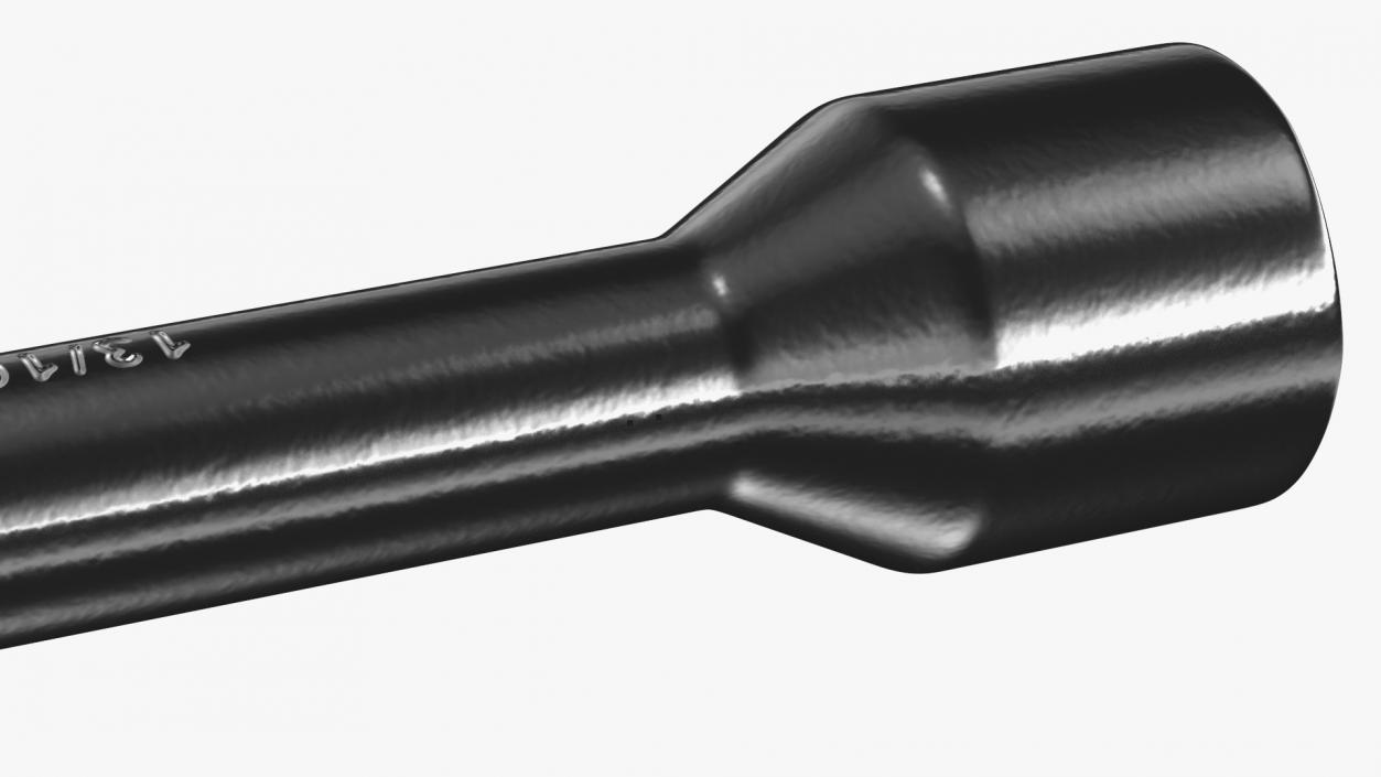 Four Way Lug Nut Wrench Black 3D model