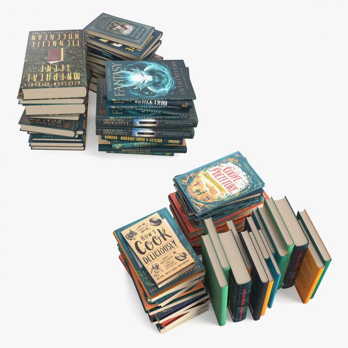 ﻿Hardcover Books Collection 2 3D model