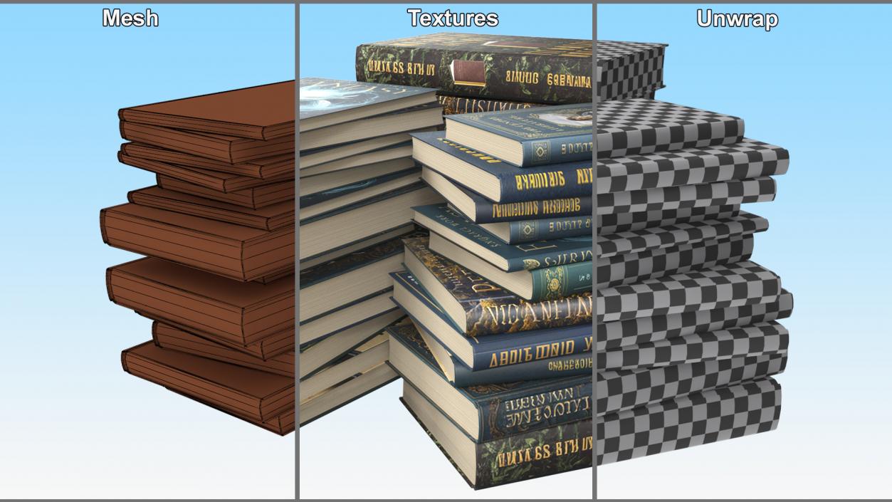 ﻿Hardcover Books Collection 2 3D model