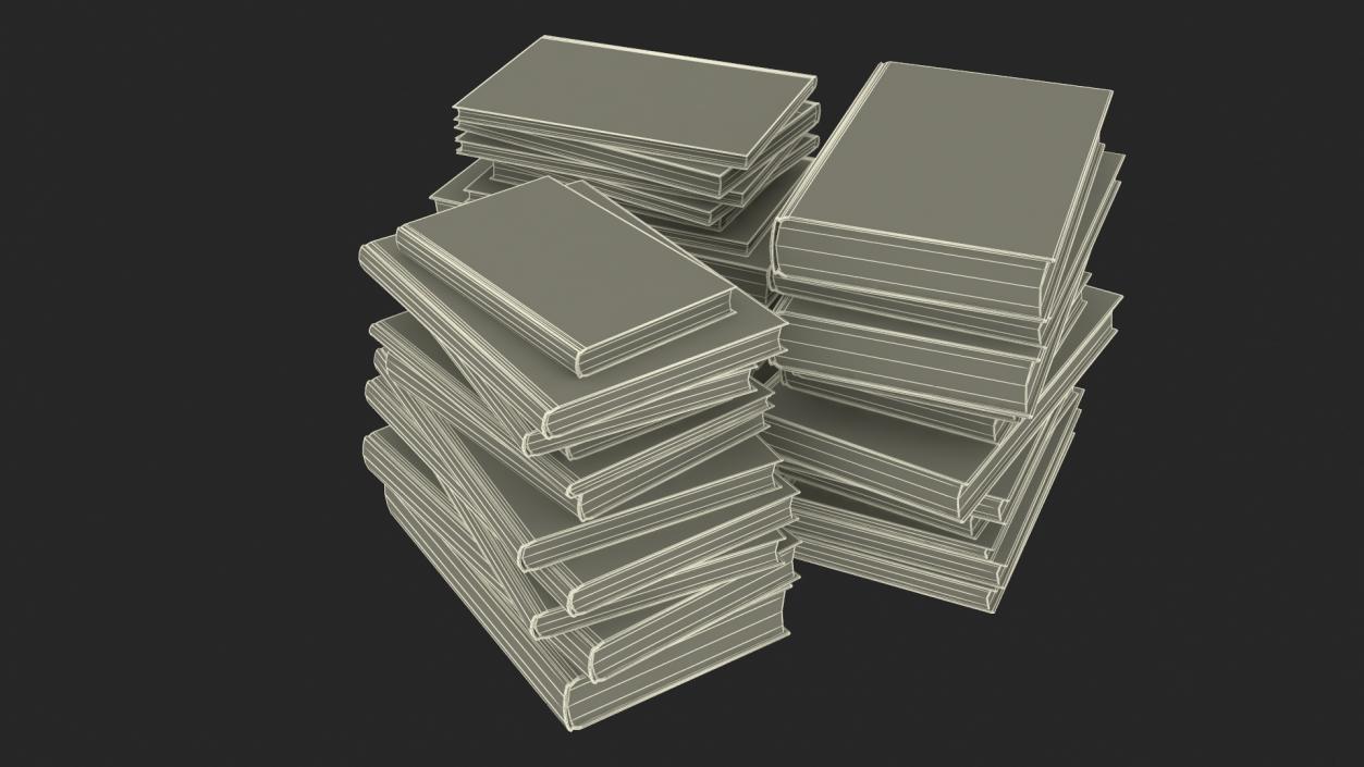 ﻿Hardcover Books Collection 2 3D model