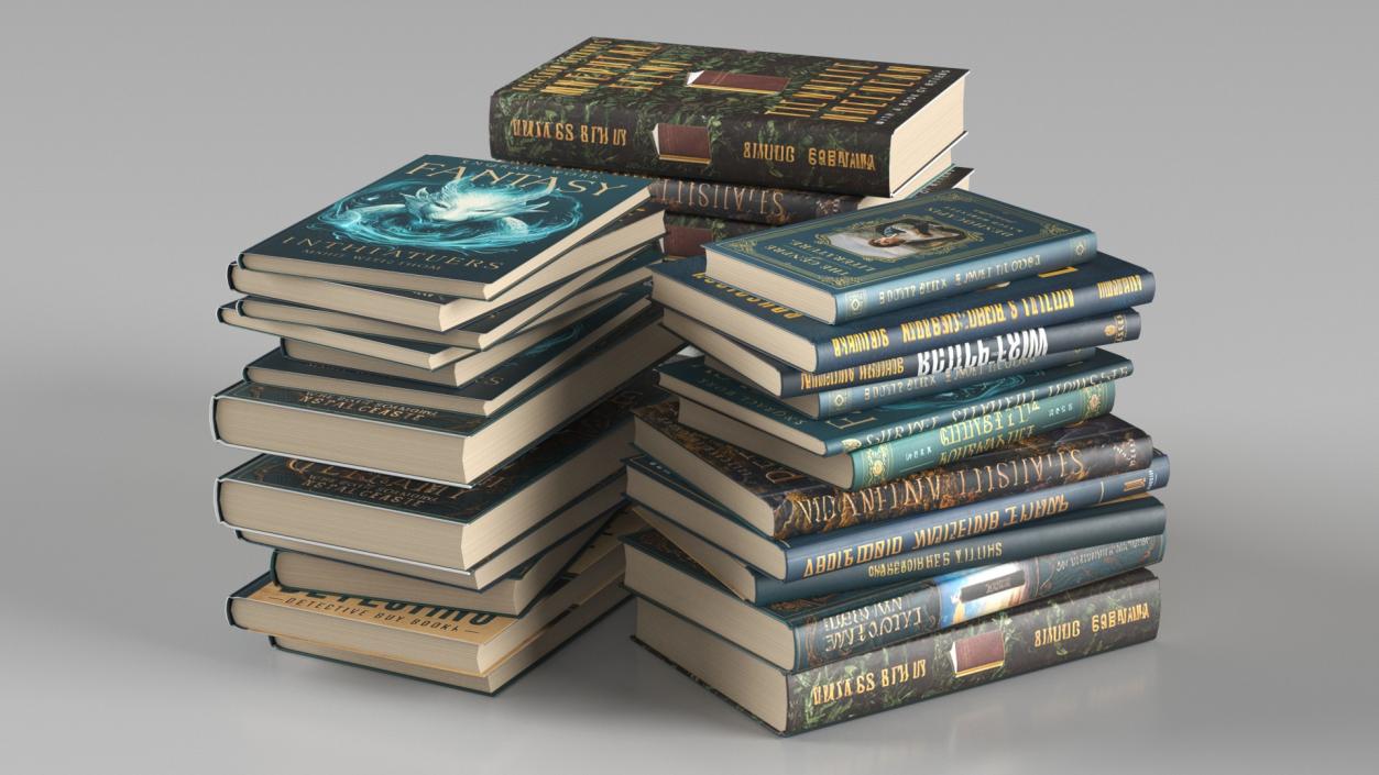 ﻿Hardcover Books Collection 2 3D model