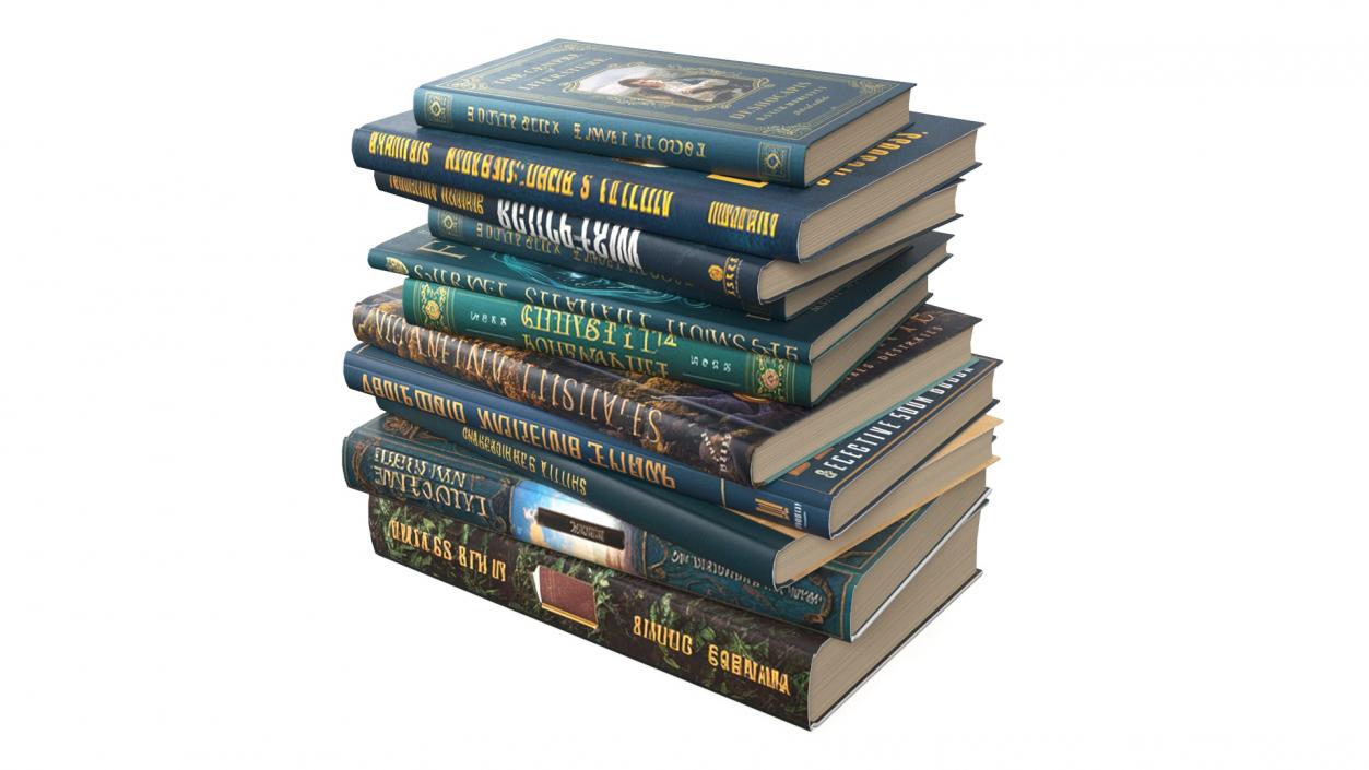 ﻿Hardcover Books Collection 2 3D model