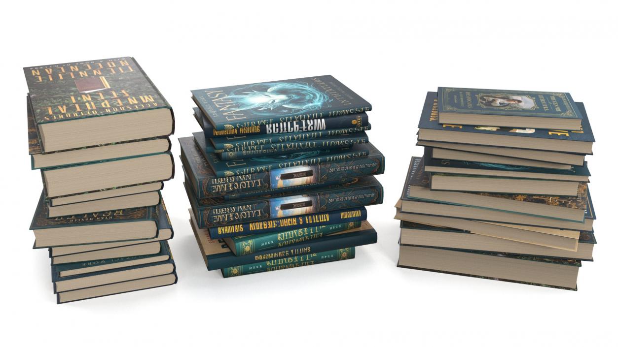 ﻿Hardcover Books Collection 2 3D model