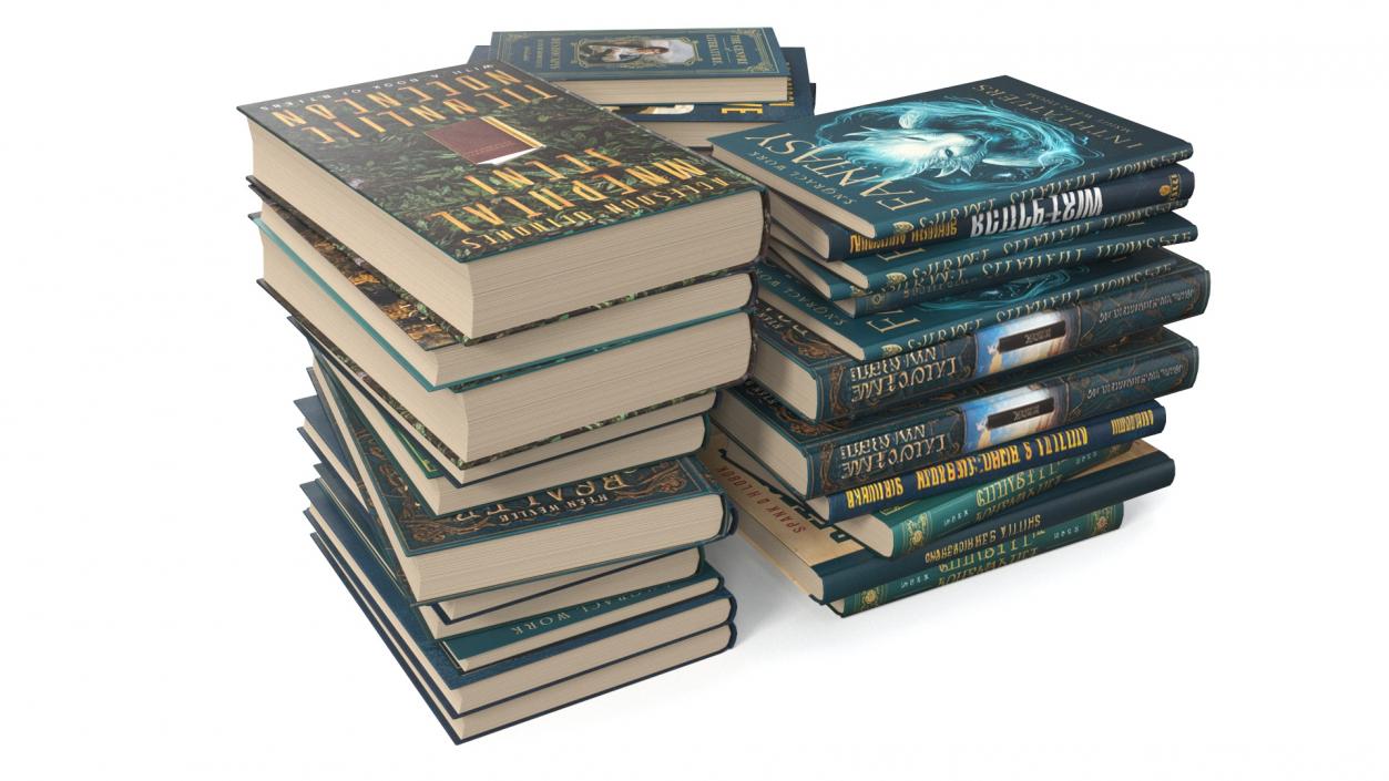 ﻿Hardcover Books Collection 2 3D model