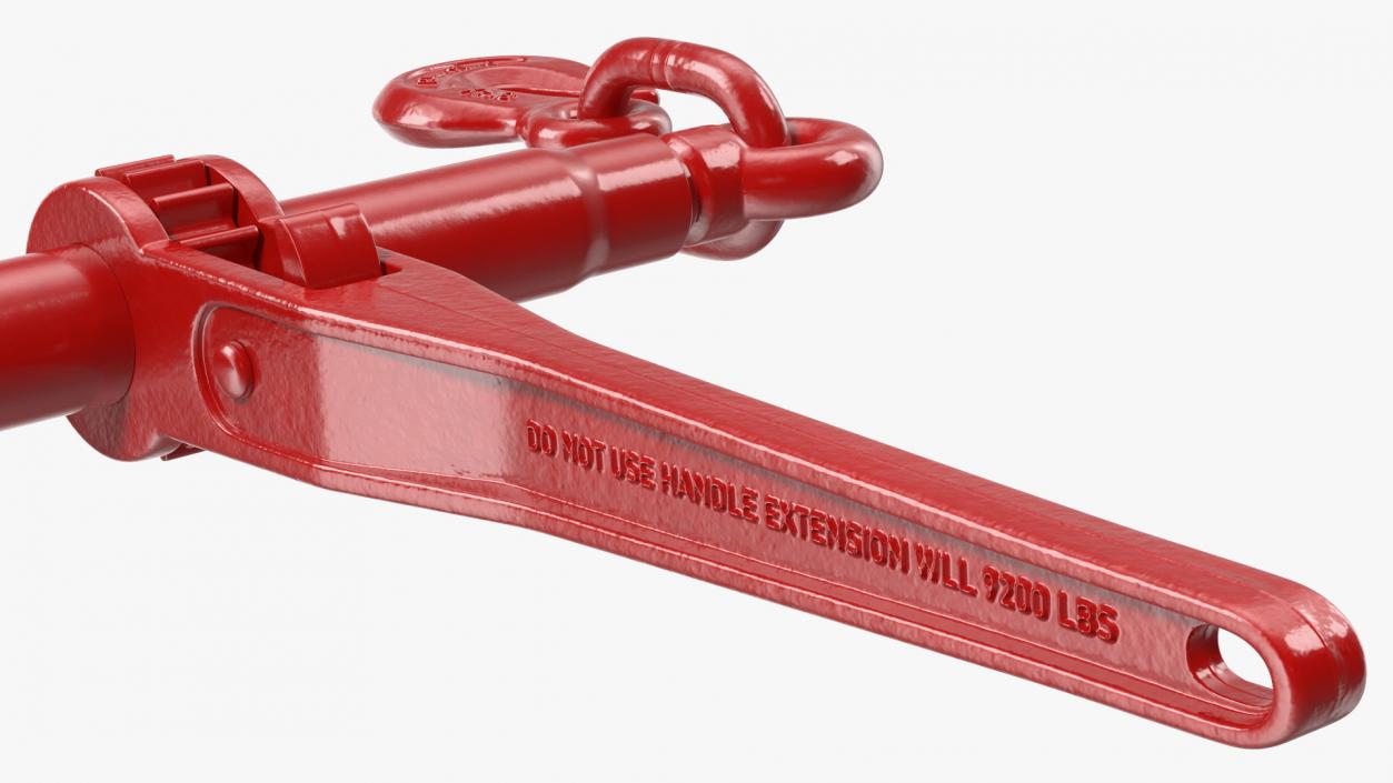 3D model Ratchet Load Binder Red 2