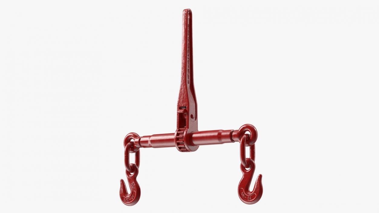 3D model Ratchet Load Binder Red 2