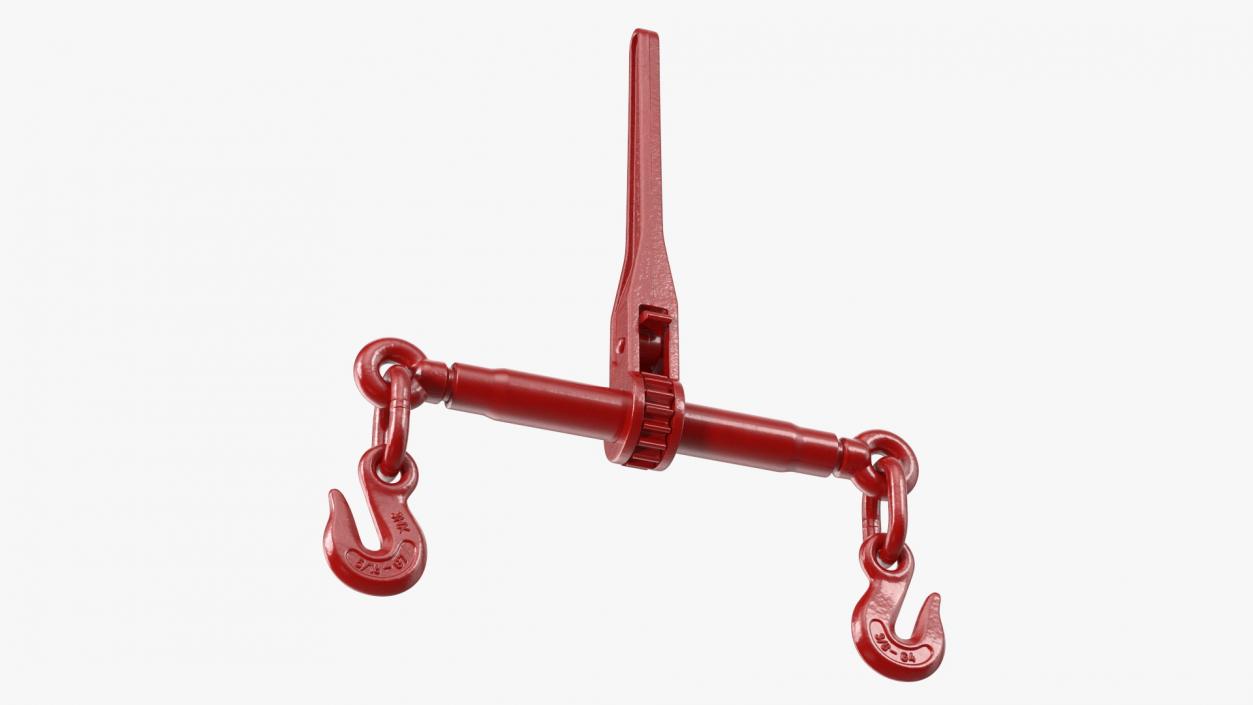 3D model Ratchet Load Binder Red 2