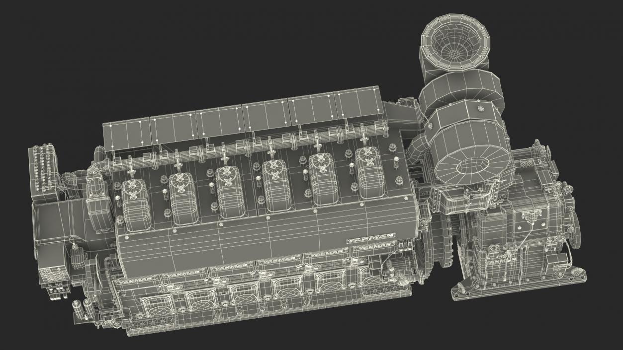 3D Marine Propulsion Engine Yanmar 6EY26W model