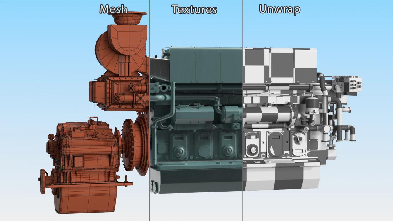 3D Marine Propulsion Engine Yanmar 6EY26W model