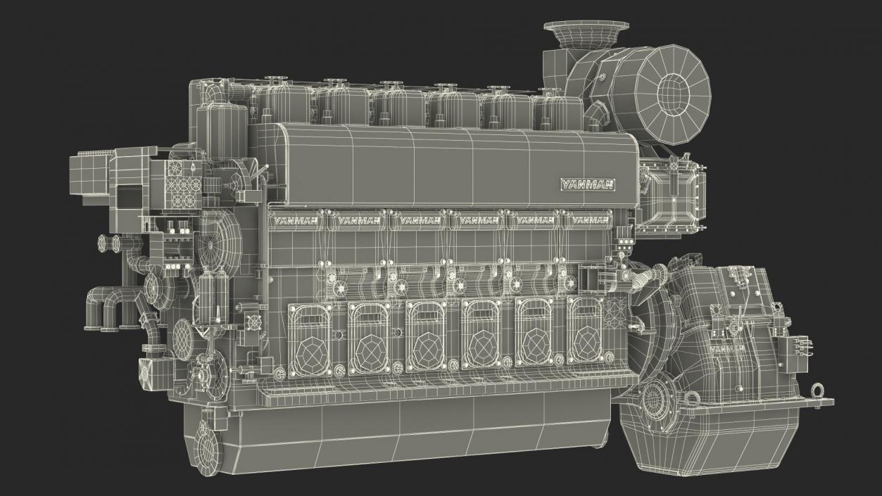 3D Marine Propulsion Engine Yanmar 6EY26W model