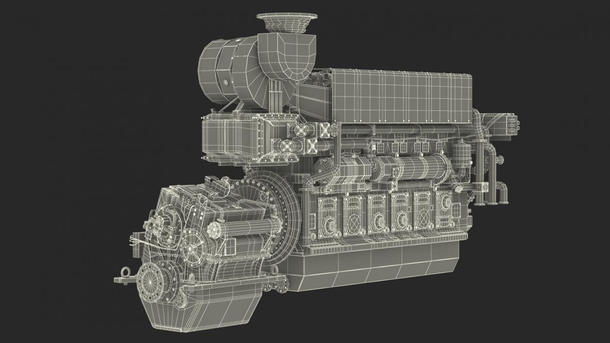 3D Marine Propulsion Engine Yanmar 6EY26W model