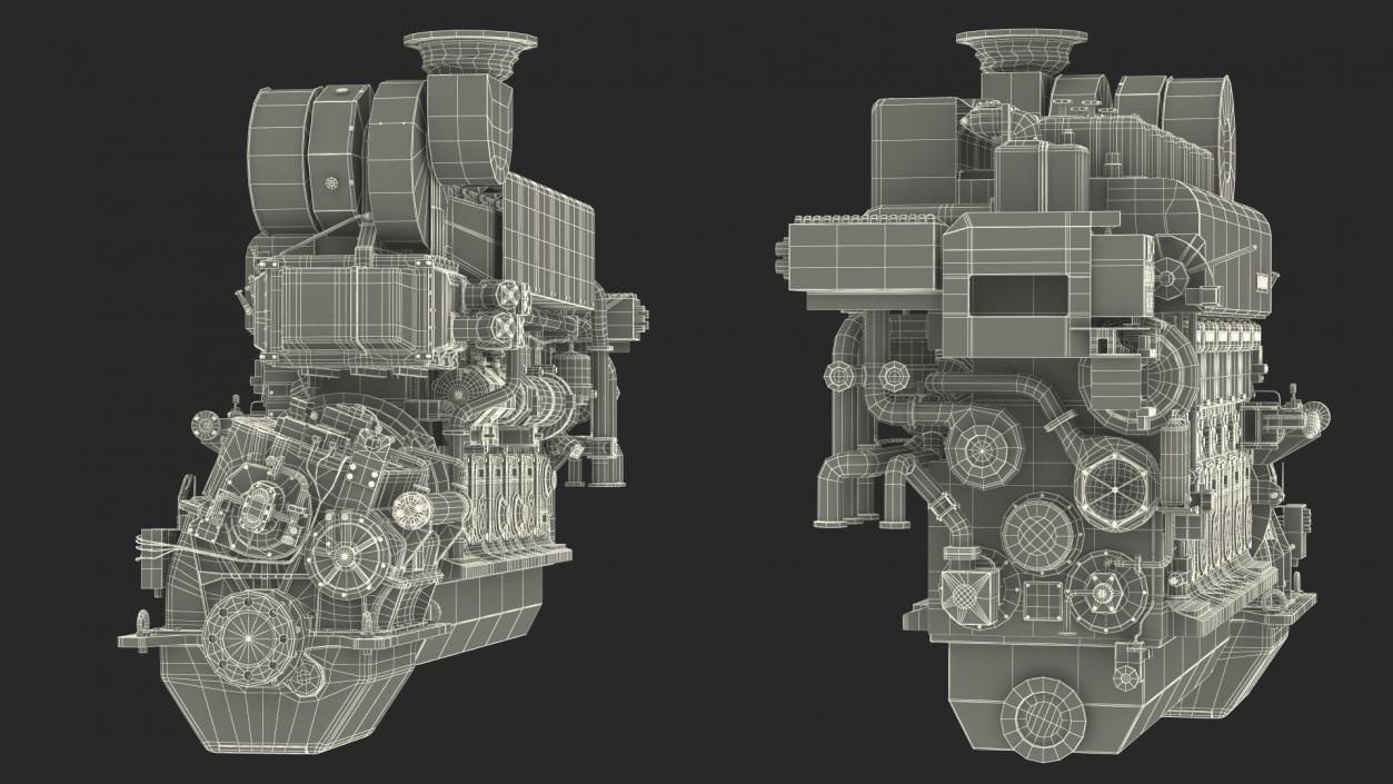 3D Marine Propulsion Engine Yanmar 6EY26W model