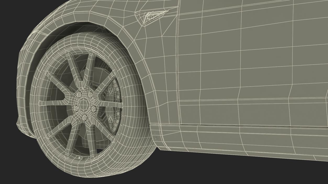 3D model Tesla with Roof Rack