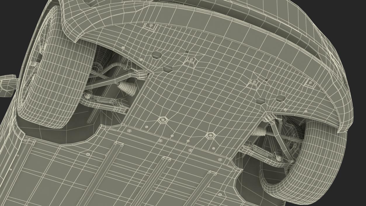 3D model Tesla with Roof Rack