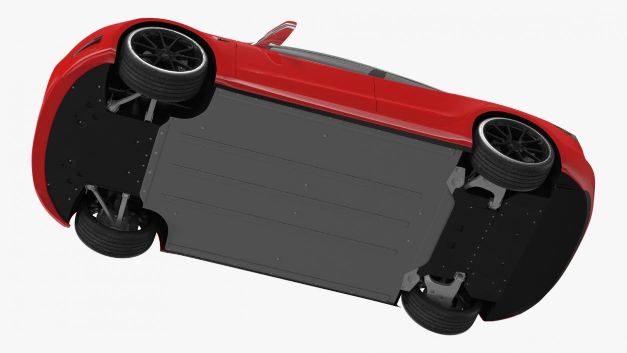 3D model Tesla with Roof Rack