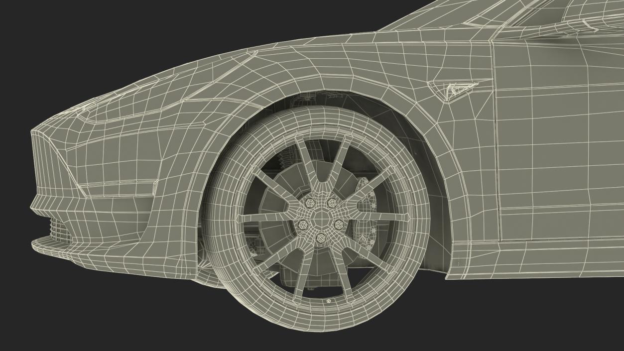 3D model Tesla with Roof Rack