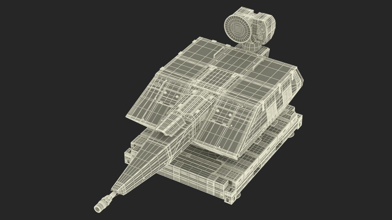 3D Barrel Air Defense System Skynex Green model