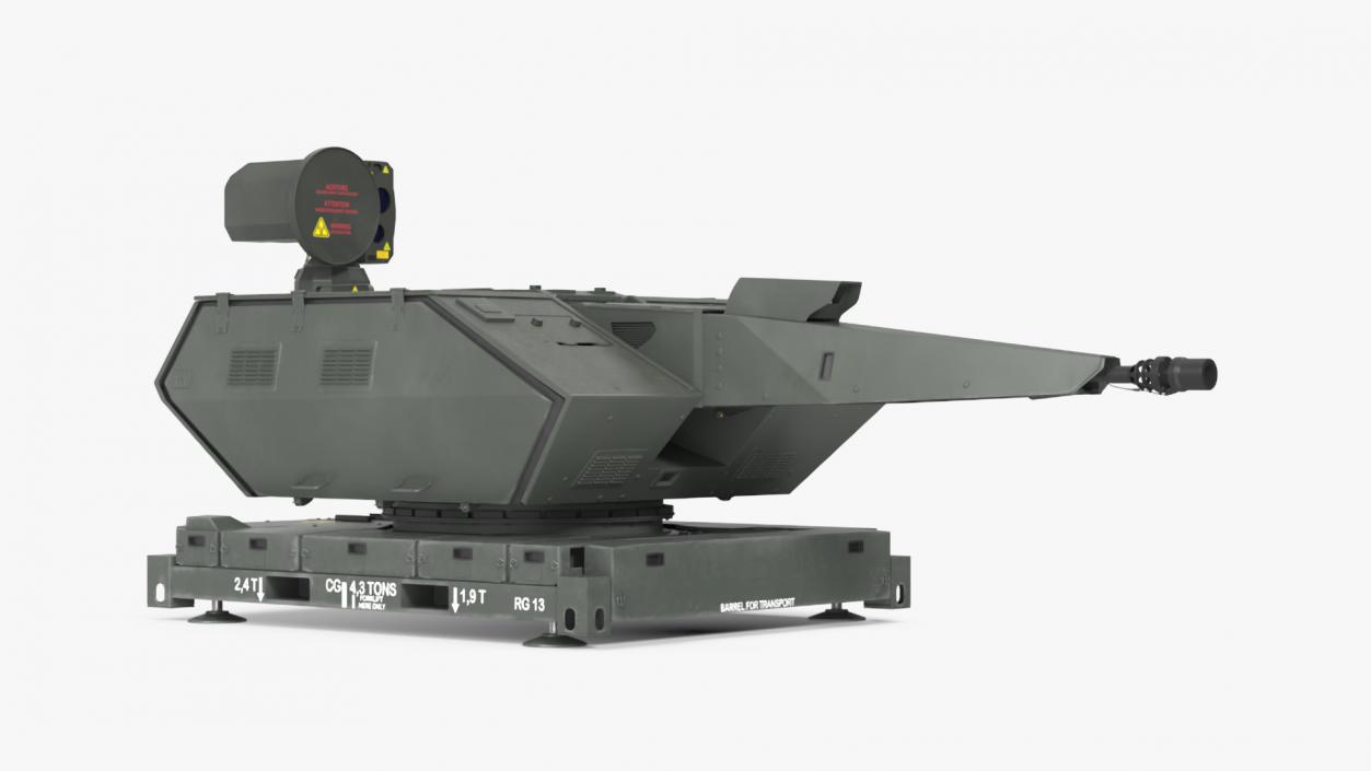 3D Barrel Air Defense System Skynex Green model