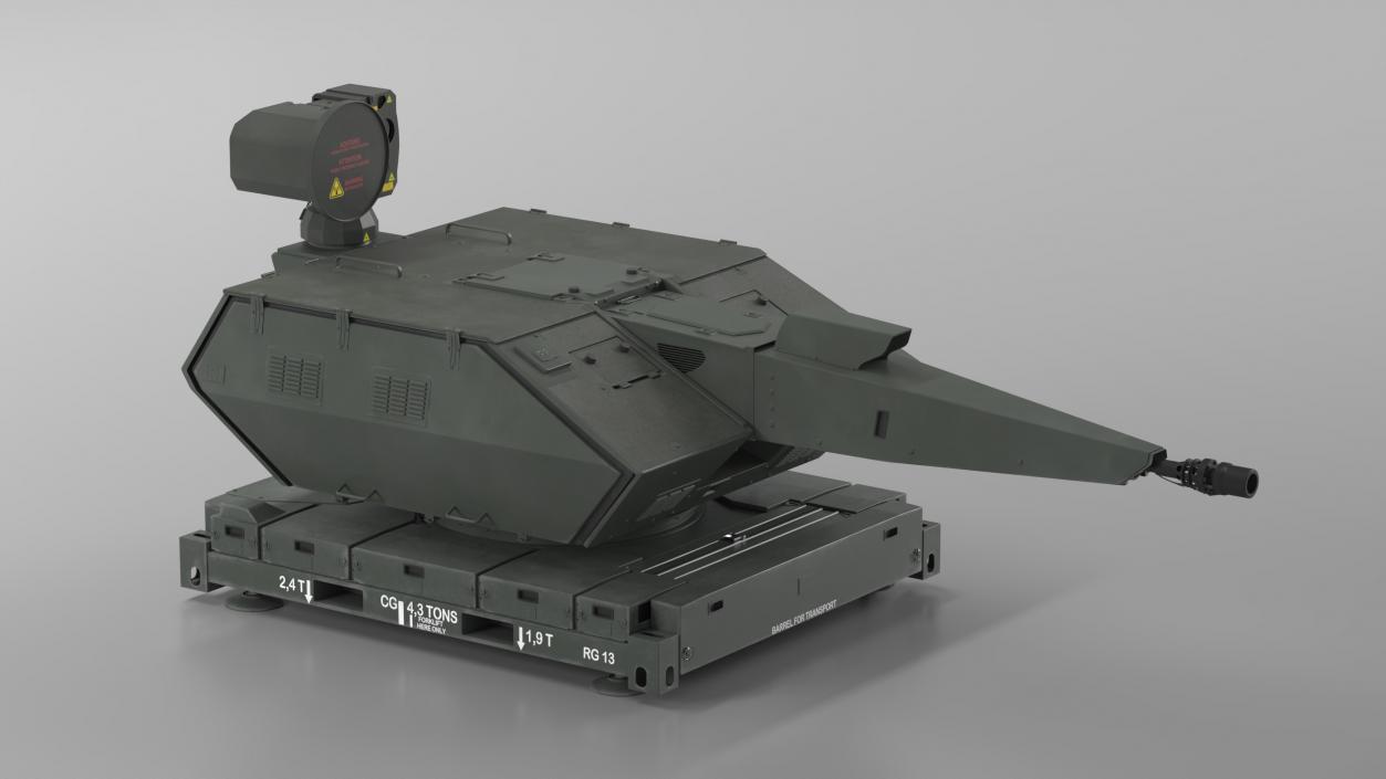 3D Barrel Air Defense System Skynex Green model