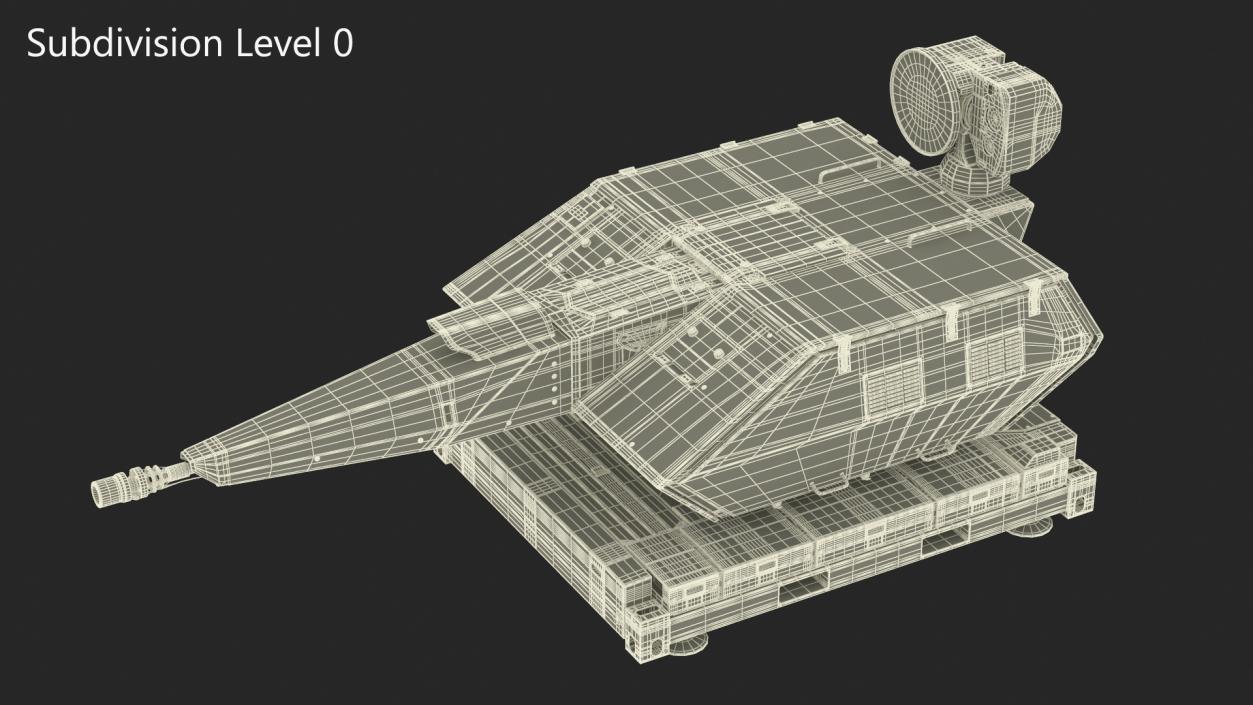 3D Barrel Air Defense System Skynex Green model