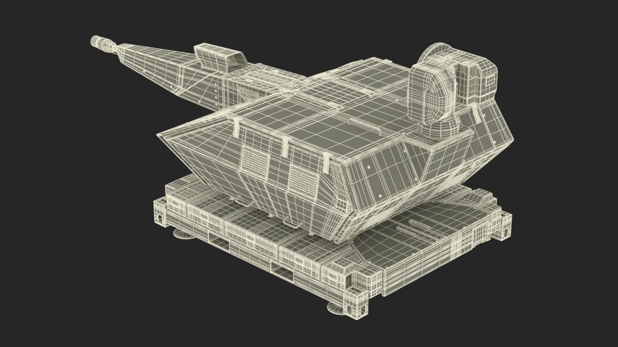 3D Barrel Air Defense System Skynex Green model