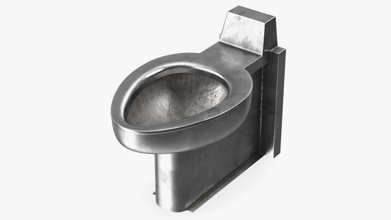 3D Floor Stainless Steel Toilet Used model